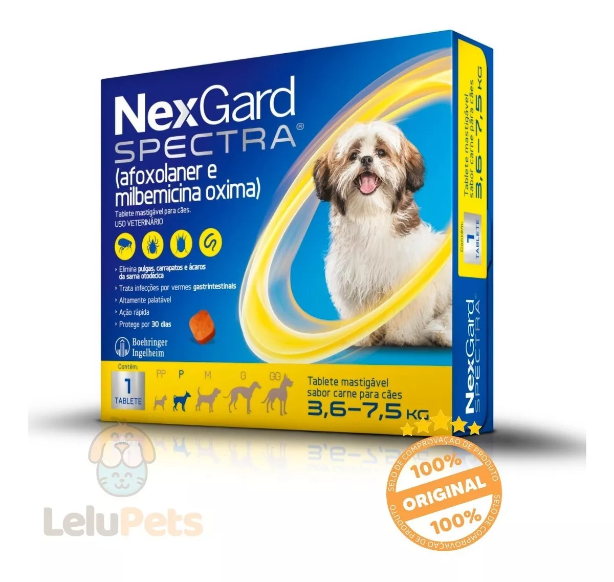 Nexgard Spectra Antipulgas Para Caes De 3,6 A 7,5kg - Imagem 2